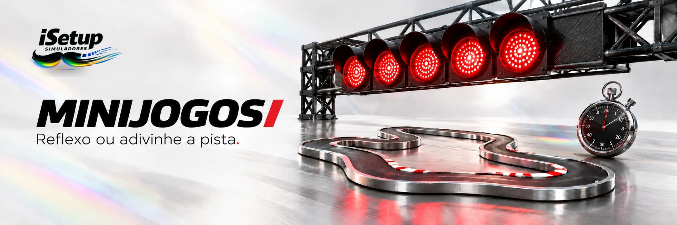 Minijogos iSetup: Reflexo ou adivinhe a pista.